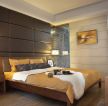 新中式风格卧室床头软包背景墙装修实景图
