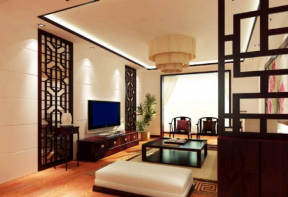 世通国际136㎡中式风格客厅装修效果图