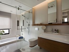 水岸人家110平米一居室现代简约风格装修浴室效果图