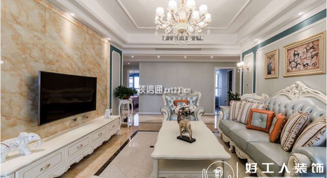 尚枫澜湾欧式168平四居室装修案例