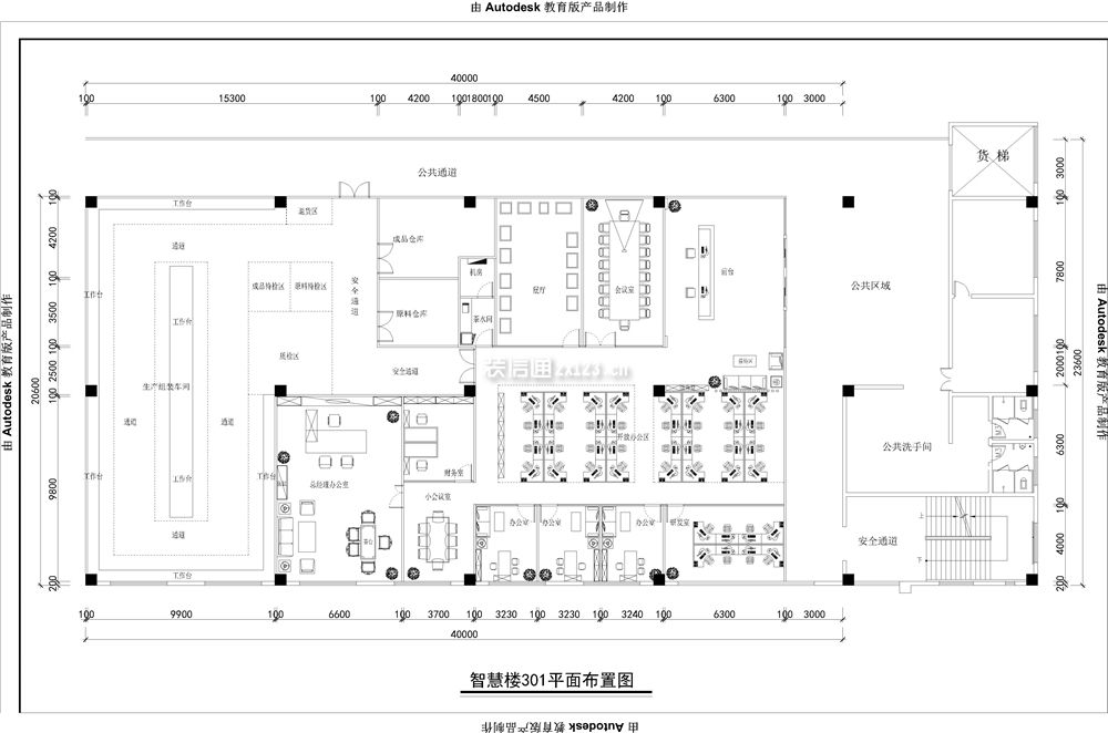 德勝醫(yī)療750平米現(xiàn)代風(fēng)格裝修平面圖