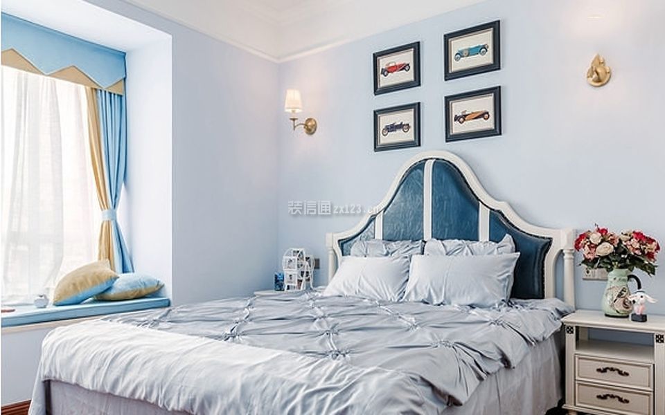 阳光龙庭地中海90平三居室卧室装修案例