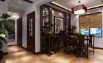 新中式风格餐厅卷帘窗帘装饰效果图