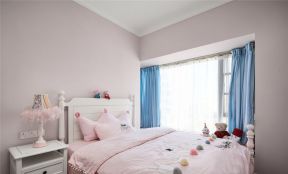 简约欧式风格粉色卧室墙面装修设计图片