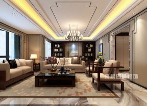 2020新中式客厅装修设计 2020茶几新中式客厅装修效果图
