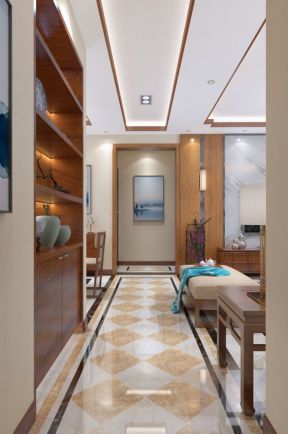 新中式风格家庭室内过道装饰画设计效果图