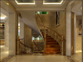 罗马庄园280平米独栋别墅欧式风格装修楼梯效果图