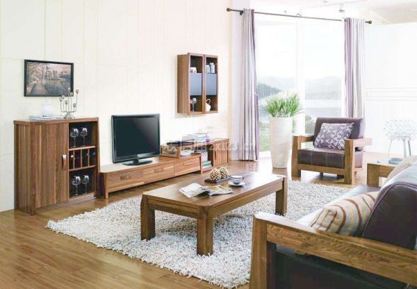 客厅实木家具设计图片
