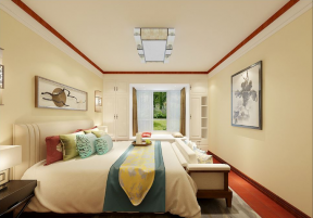 莲池映月250平米别墅中式风格装修卧室效果图