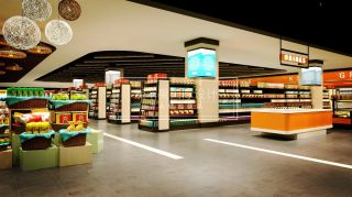 2023现代超市货架摆放装修效果图