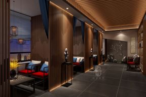 新中式风格酒店休息室装修设计效果图