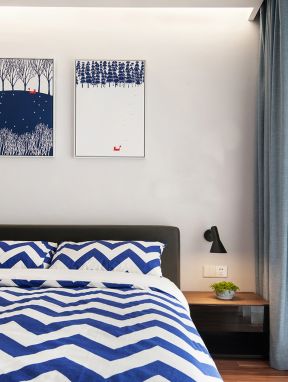 2023北欧简约风格卧室床头装饰画设计图片