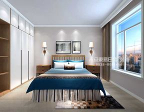 天房美郡国际城现代简约110平三居室卧室装修案例