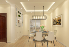 楚风苑·紫溪园120平米三居室现代风格装修餐厅效果图