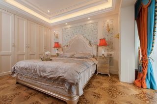 法式风格两房卧室床头灯具装修设计图片