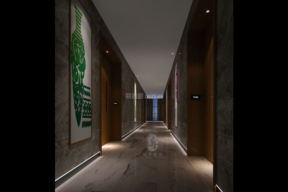 四星级酒店走廊装修设计效果图