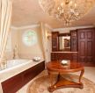 古典风格高档浴室实木柜子定制设计图片