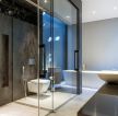 高档浴室淋浴房玻璃门设计图片