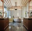 新中式风格高档浴室三级吊顶设计图片