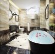 高档浴室地板瓷砖装修设计图片