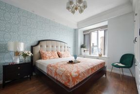 美式风格卧室图片 美式卧室壁纸装修效果图 2020美式卧室壁纸效果图