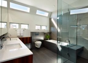 现代浴室柜图片 2020现代浴室玻璃门图片 2020现代浴室装修效果图