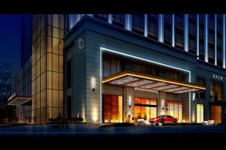 2023现代四星级酒店外观设计效果图