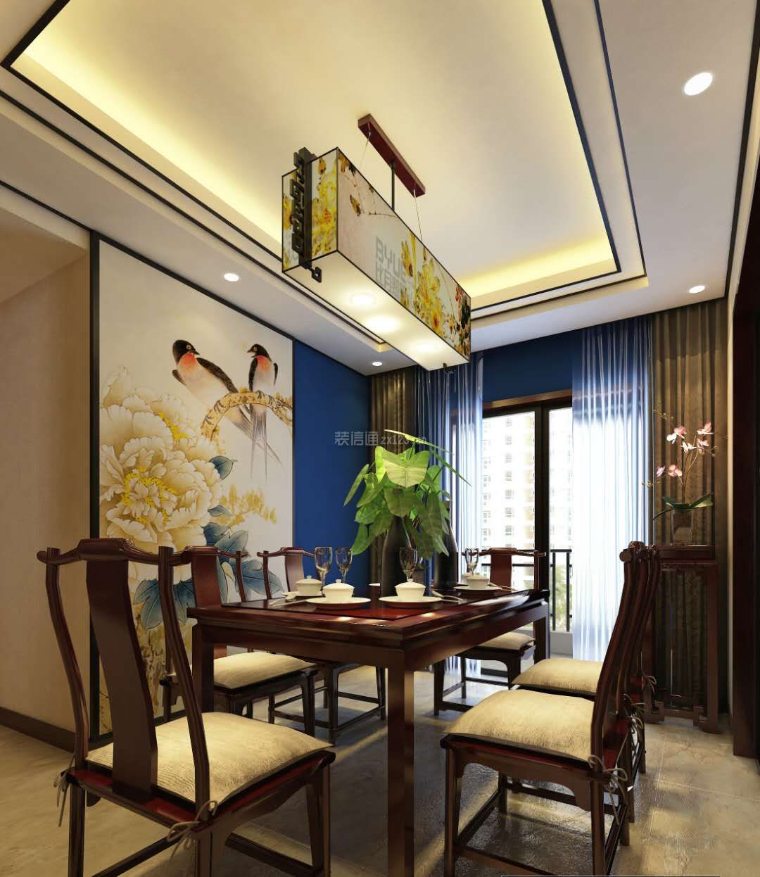 2023新中式风格餐厅餐桌椅设计图片