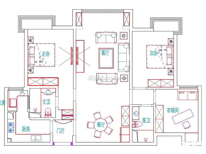 2023三居室戶型圖