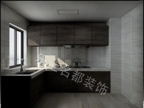 未来花郡122平米三居室新中式风格装修厨房效果图