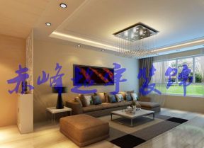 2020后现代客厅带大飘窗效果图 2020褐色沙发现代客厅效果图