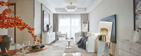 现代北欧风格家装效果图 2020客厅白色沙发效果图