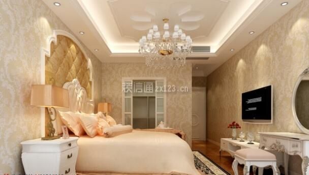2020欧式现代卧室装修效果图 卧室软装效果图 卧室软包墙图片 