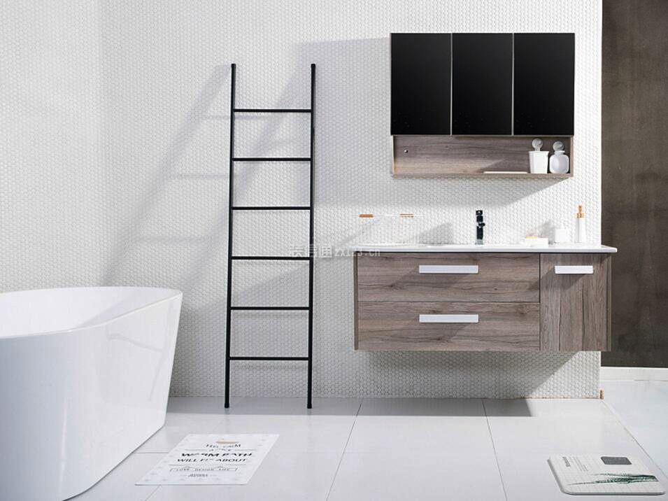 欧式家装卫生间白色浴缸效果图片