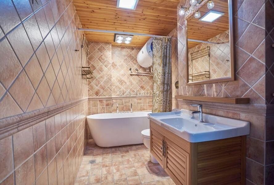 欧式古典家装卫生间浴室柜效果图