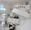 白色欧式家装室内旋转楼梯设计图片