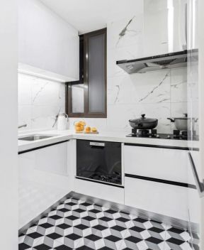白色厨房装修 白色厨房装修效果图大全 厨房地砖颜色图片