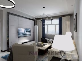 锦绣城二期110平米两居室现代简约风格装修客厅效果图