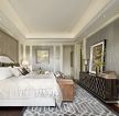 美式别墅精装卧室壁纸设计效果图片