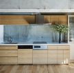 九十平米新房厨房实木橱柜效果图 