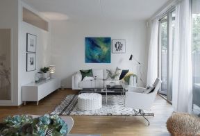 北欧风格客厅室内地毯装饰设计图片