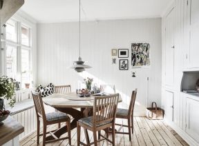 北欧风格圆餐桌设计效果图图片