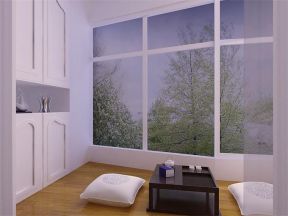 现代简约家庭茶室玻璃窗户设计效果图