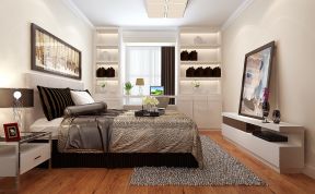 中新国际城108平米三居室现代简约风格次卧装修效果图