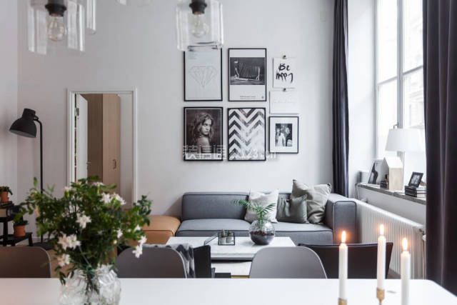 2023北欧风格客厅沙发照片墙设计效果图片