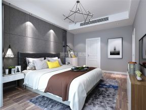 紫薇东进140平米三居室现代简约风格卧室装修效果图