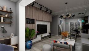 2023现代风格客厅电视墙柜设计效果图