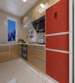 狮子城115平米三居室现代风格厨房装修效果图