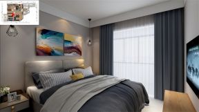滨河西里北区现代简约卧室装修效果图