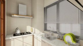 天伦湾105平米三居室现代简约风格厨房装修效果图